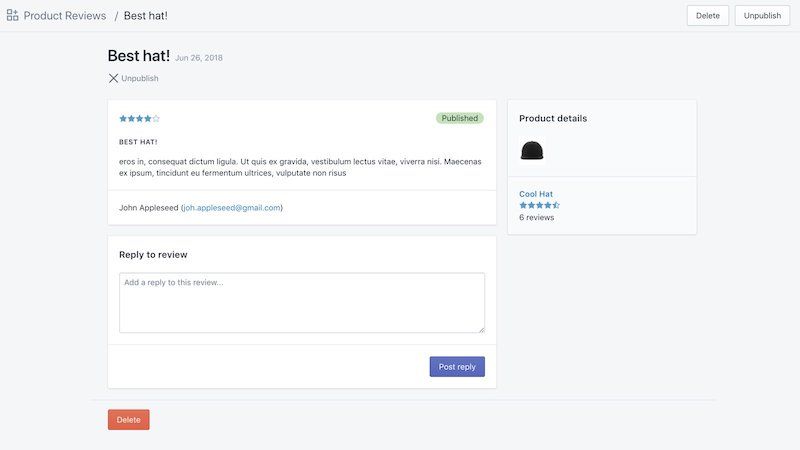 shopify product reviews